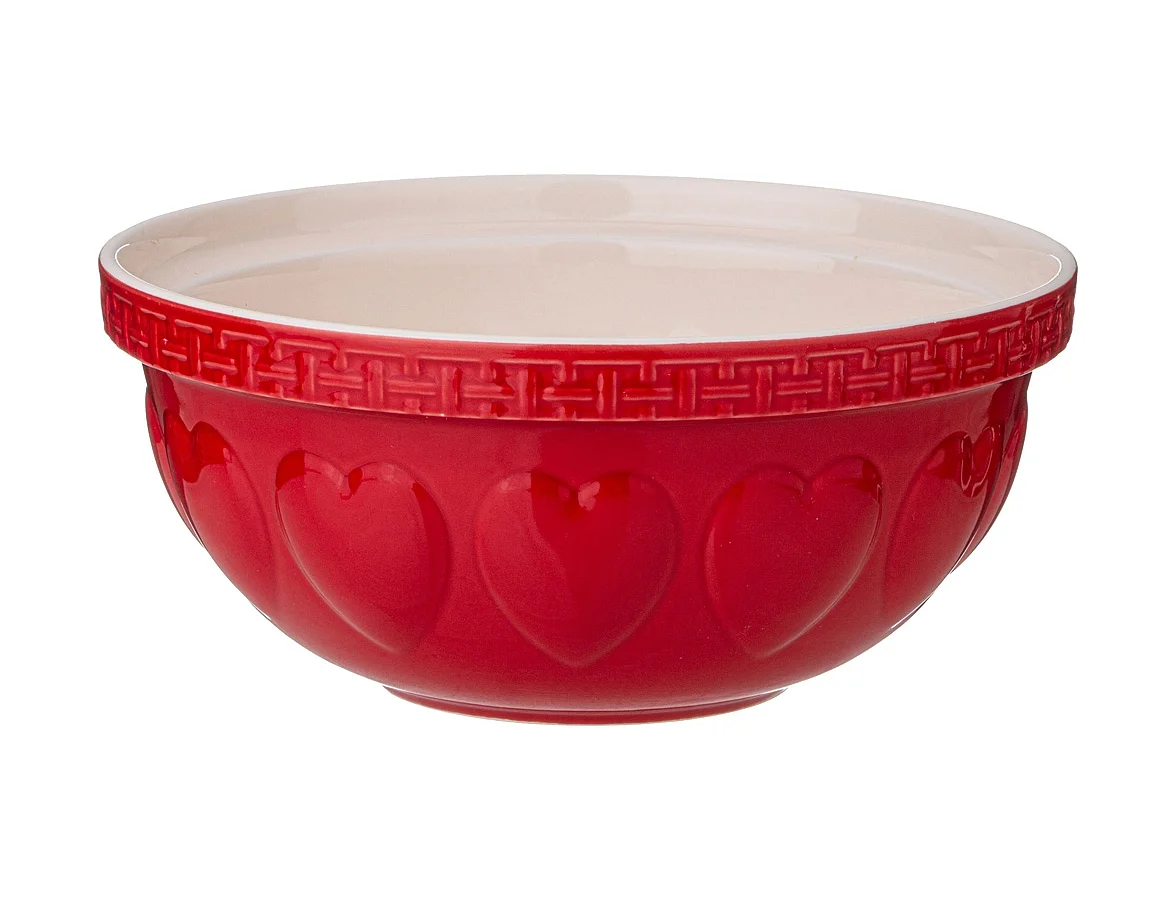 САЛАТНИК ДЛЯ СМЕШИВАНИЯ И СЕРВИРОВКИ  LEFARD "KITCHEN PASSION" 20,50 СМ КРАСНАЯ (КОР=8ШТ.)