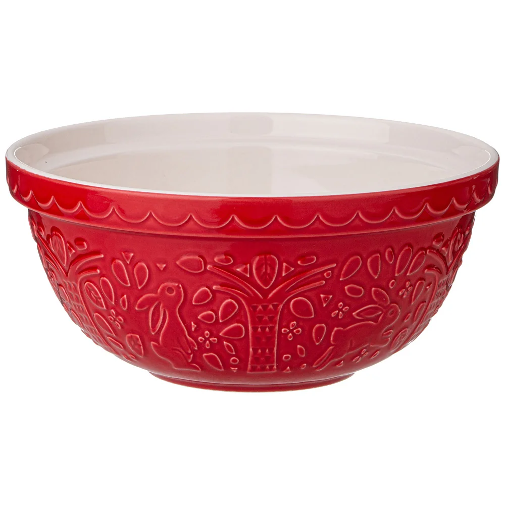 САЛАТНИК ДЛЯ СМЕШИВАНИЯ И СЕРВИРОВКИ  LEFARD "KITCHEN PASSION" 20,50 СМ КРАСНАЯ (КОР=8ШТ.)