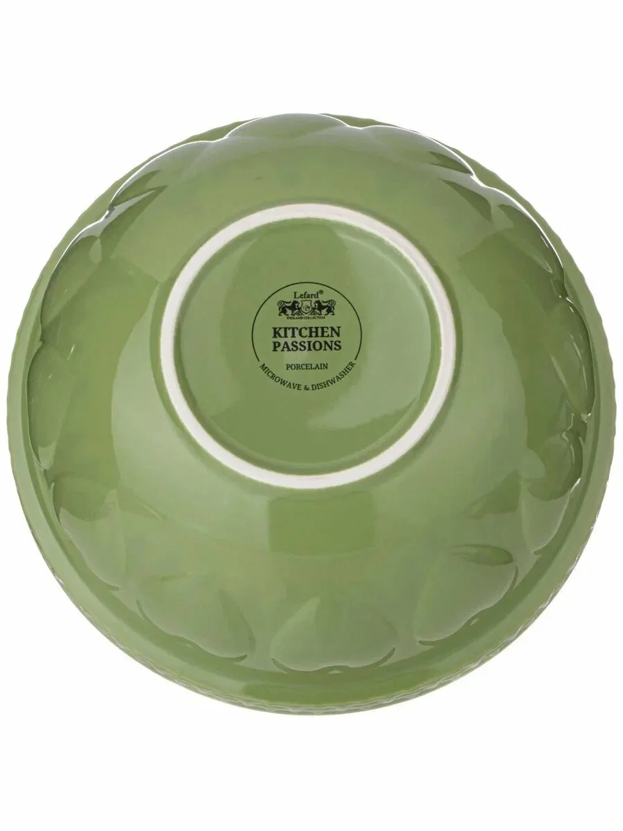 САЛАТНИК ДЛЯ СМЕШИВАНИЯ И СЕРВИРОВКИ LEFARD "KITCHEN PASSION" 20,50 СМ ЗЕЛЕНАЯ (КОР=8ШТ.)