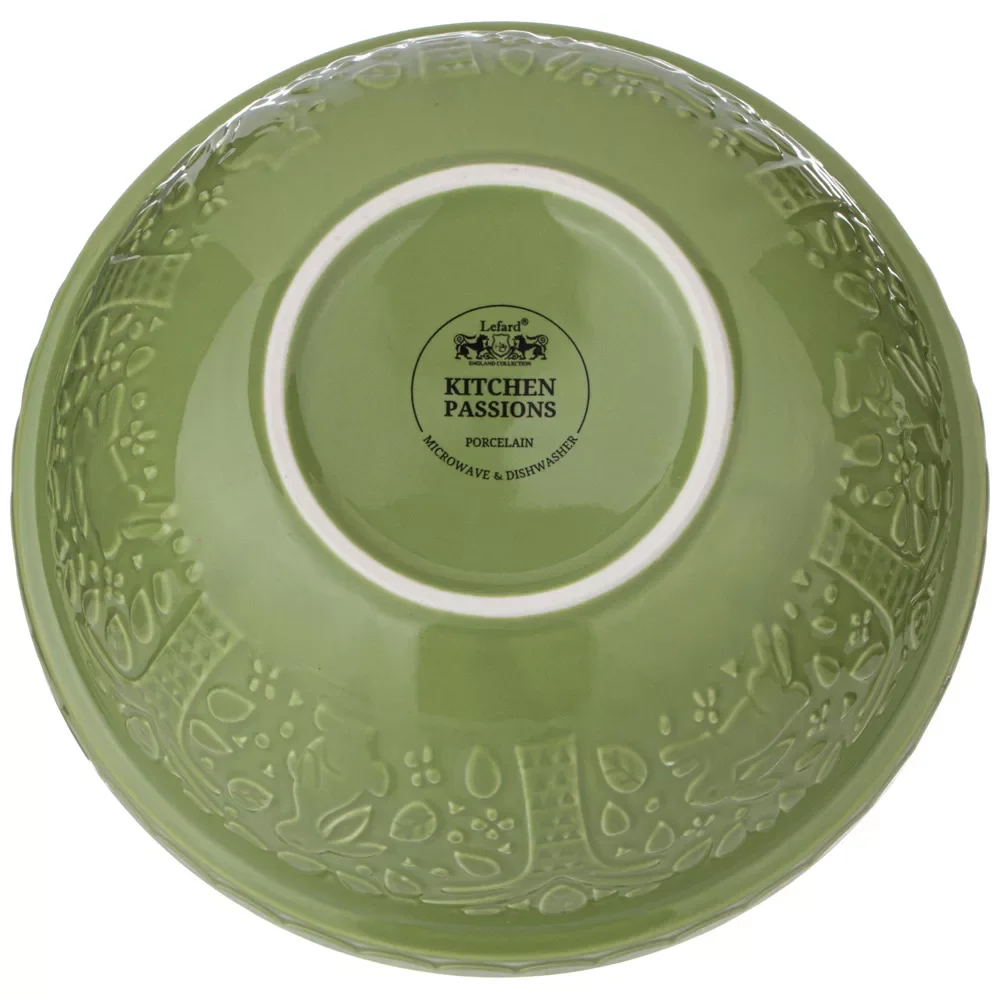 САЛАТНИК ДЛЯ СМЕШИВАНИЯ И СЕРВИРОВКИ LEFARD "KITCHEN PASSION" 23 СМ ЗЕЛЕНАЯ (КОР=8ШТ.)