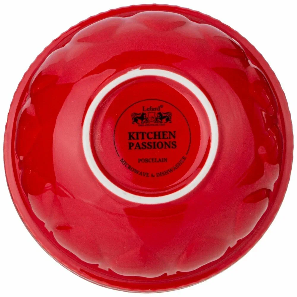 САЛАТНИК ДЛЯ СМЕШИВАНИЯ И СЕРВИРОВКИ LEFARD "KITCHEN PASSION" 23 СМ КРАСНАЯ (КОР=8ШТ.)