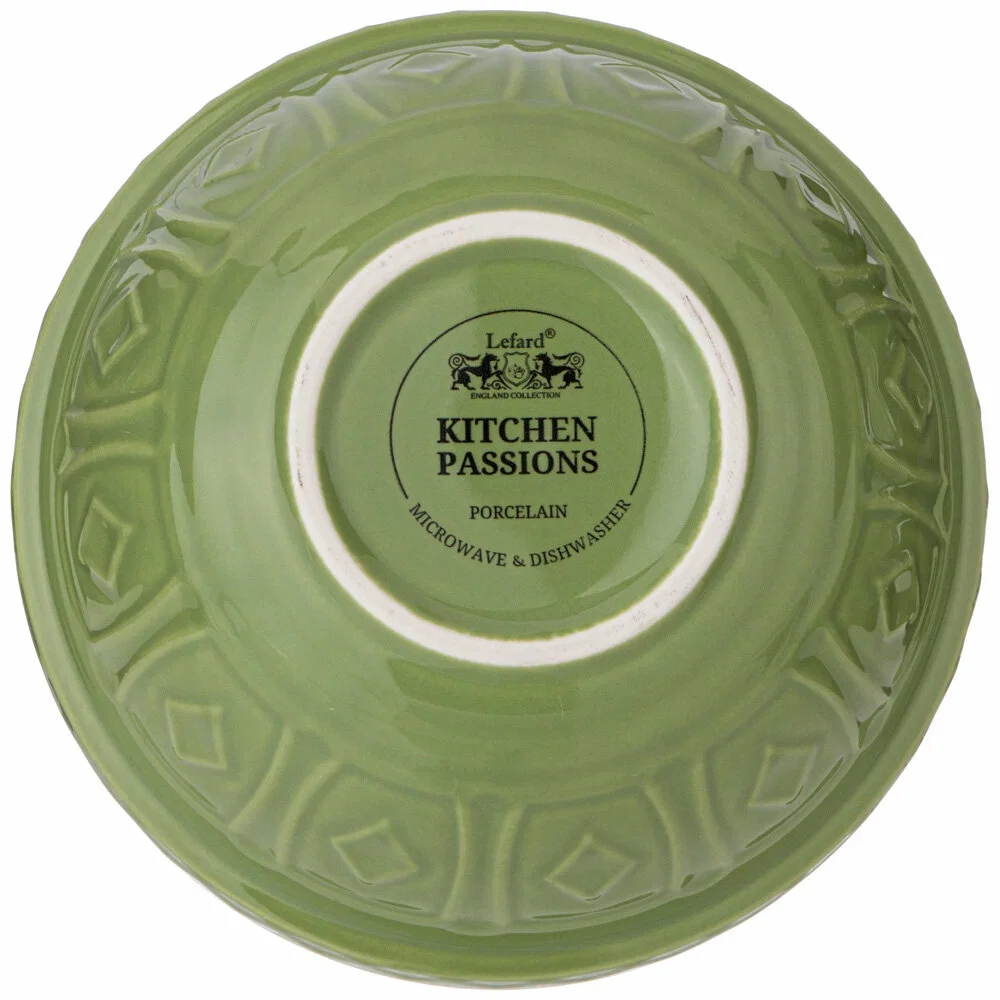 САЛАТНИК ДЛЯ СМЕШИВАНИЯ И СЕРВИРОВКИ LEFARD "KITCHEN PASSION" 25 СМ ЗЕЛЕНАЯ (КОР=8ШТ.)