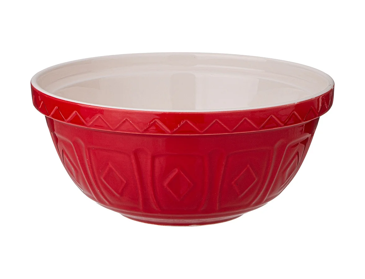 САЛАТНИК ДЛЯ СМЕШИВАНИЯ И СЕРВИРОВКИ LEFARD "KITCHEN PASSION" 25 СМ КРАСНАЯ (КОР=8ШТ.)