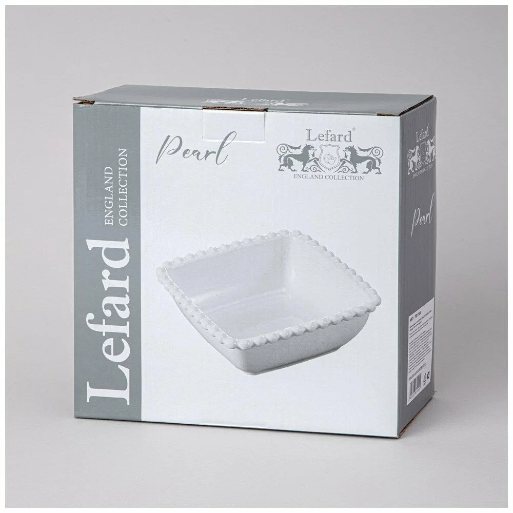 САЛАТНИК КВАДРАТНЫЙ LEFARD "PEARL" 20*7,5 СМ 1200 МЛ (КОР=12ШТ.)