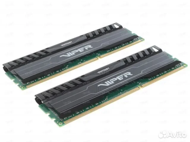 Оперативная память Patriot Viper 3, DDR3, 16GB (2x8 GB), 1866 MHz, CL10, DIMM, радиатор, черный