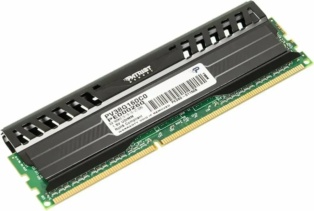 Оперативная память Patriot Viper 3, DDR3, 8GB (1x8 GB), 1600 MHz, CL10, DIMM, радиатор, черный