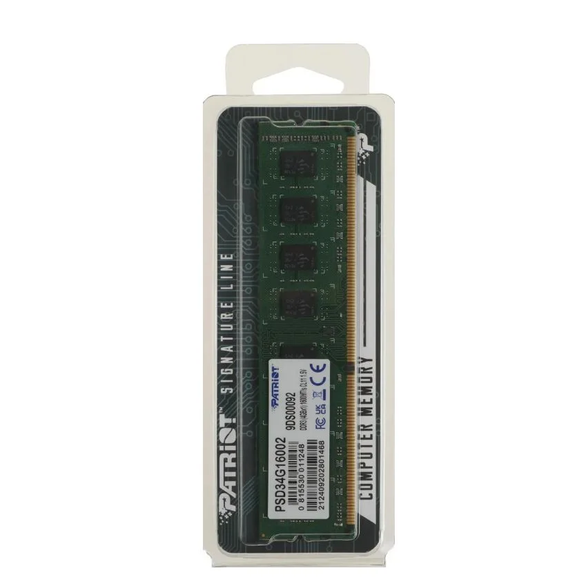 Оперативная память Patriot, DDR3, 4GB (1x4 GB), 1600 MHz, CL11, DIMM