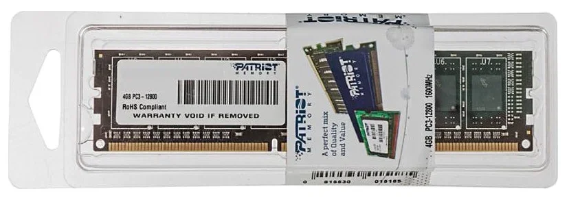 Оперативная память Patriot, DDR3, 4GB (1x4 GB), 1600 MHz, CL11, SO-DIMM