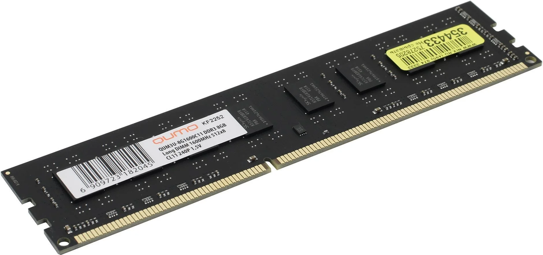 Оперативная память Qumo, DDR3, 8GB (1x8GB), 1600MHz, CL11, SO-DIMM