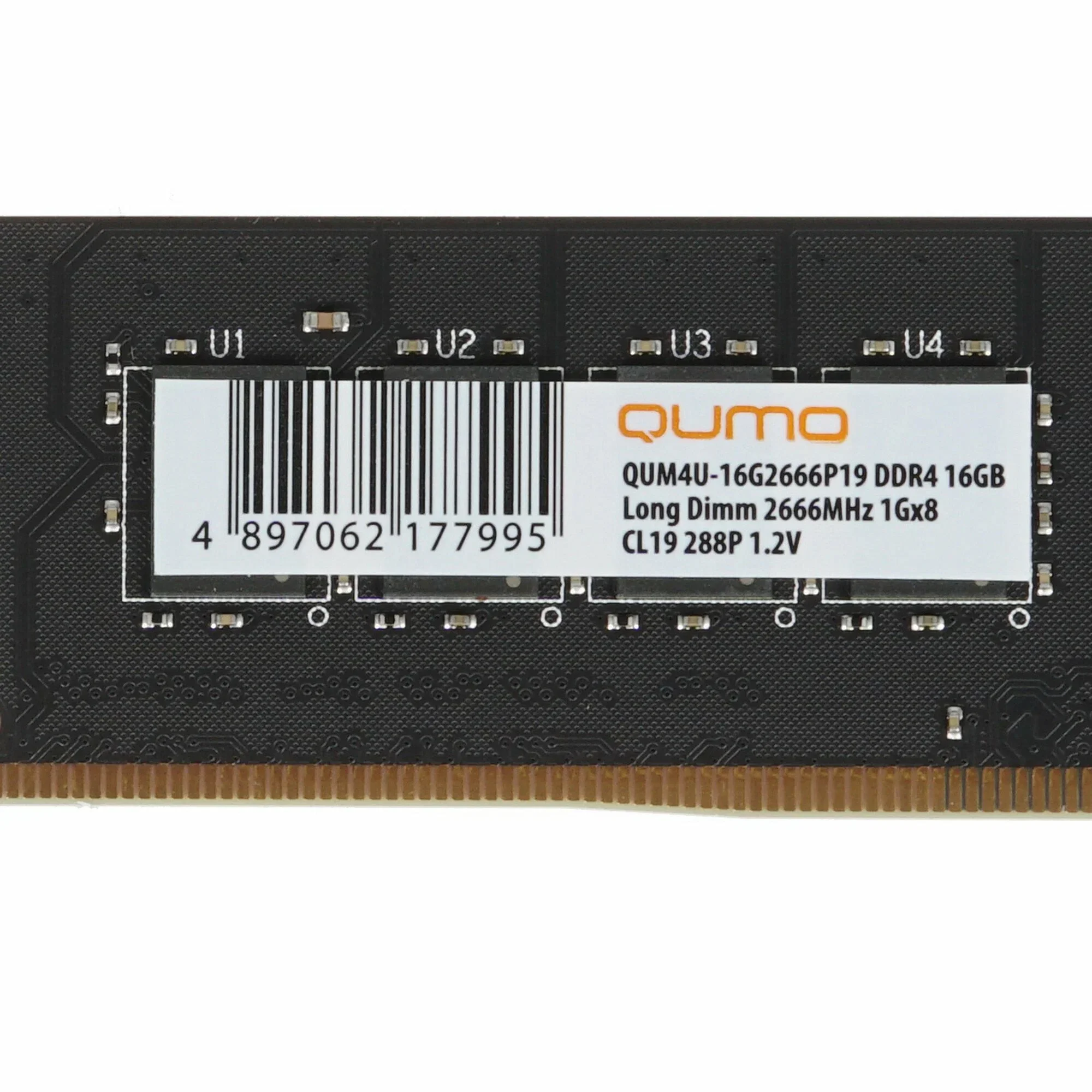 Оперативная память Qumo, DDR4, 8GB (1x8GB), 2666MHz, CL19, DIMM