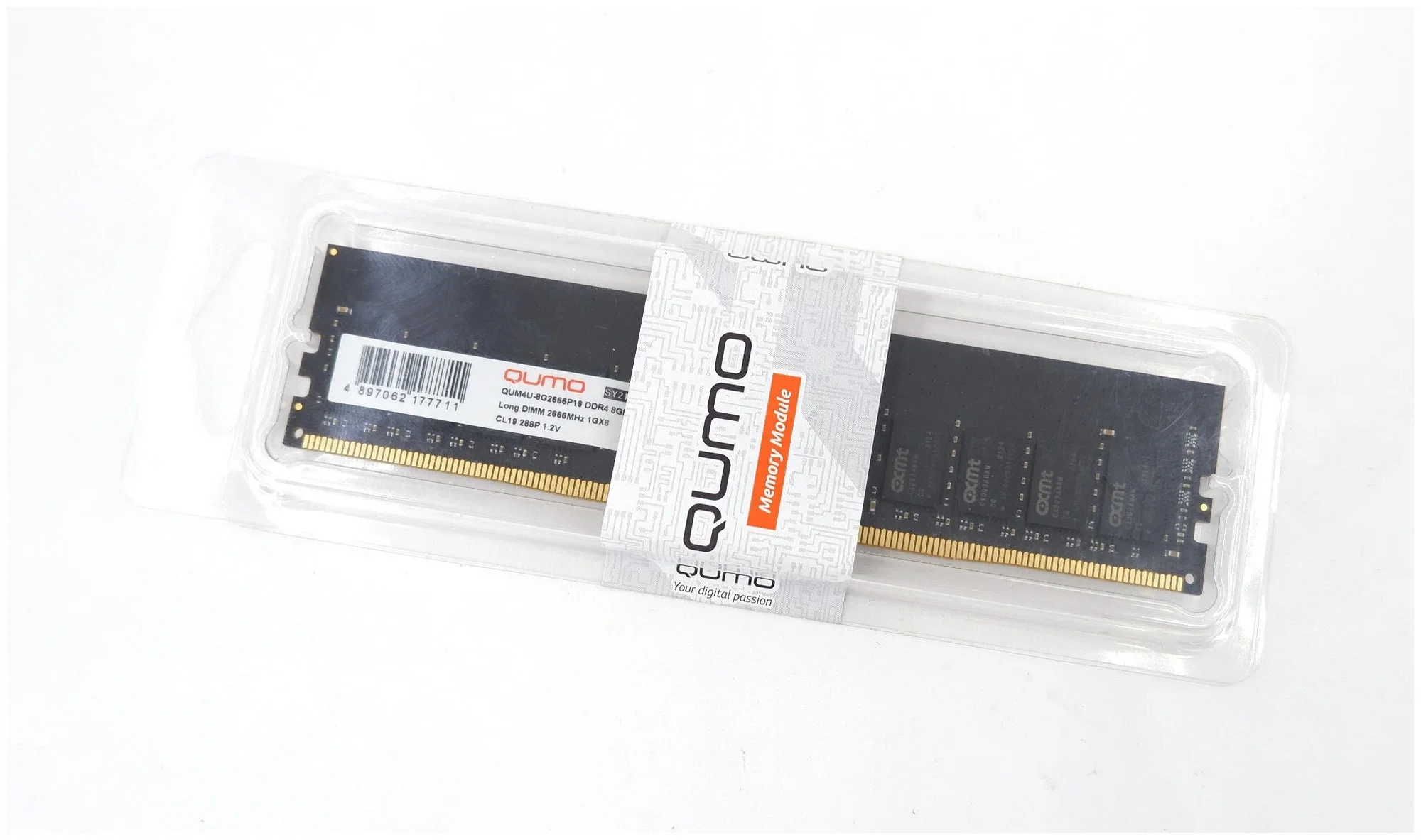 Оперативная память Qumo, DDR4, 8GB (1x8GB), 2666MHz, CL19, DIMM