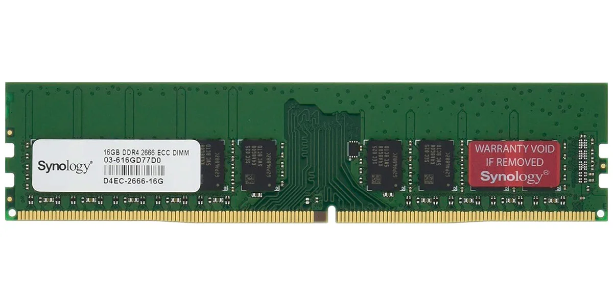Оперативная память для СХД Synology, DIMM DDR4 16GB D4EC-2666-16G