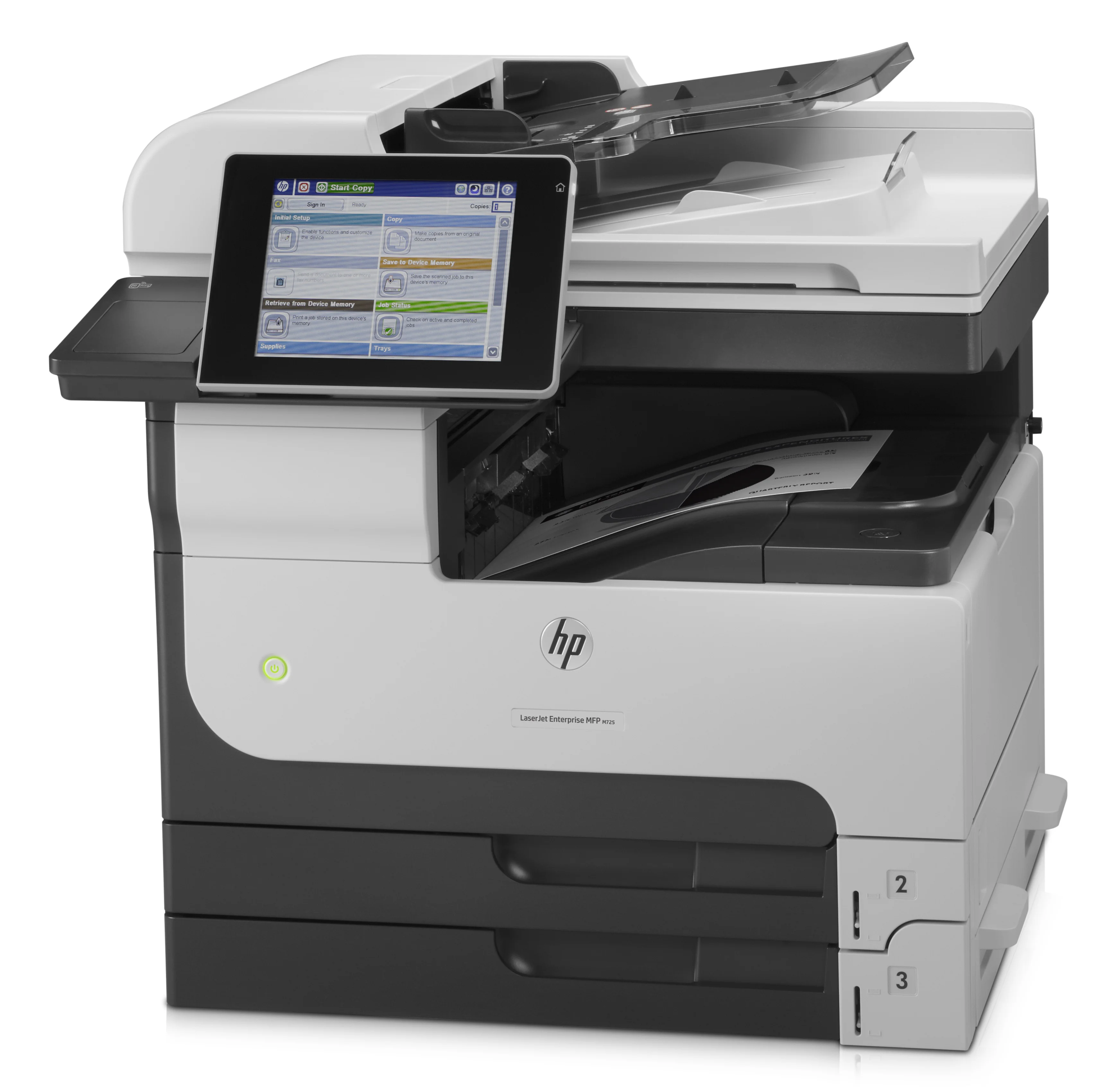 МФУ лазерное HP LaserJet Enterprise MFP M725dn (CF066A), A3, ч/б, печ. до 41 стр/мин., скан. до 50 стр/мин., 1200 x 1200 dpi (печать) 600x600dpi (скан