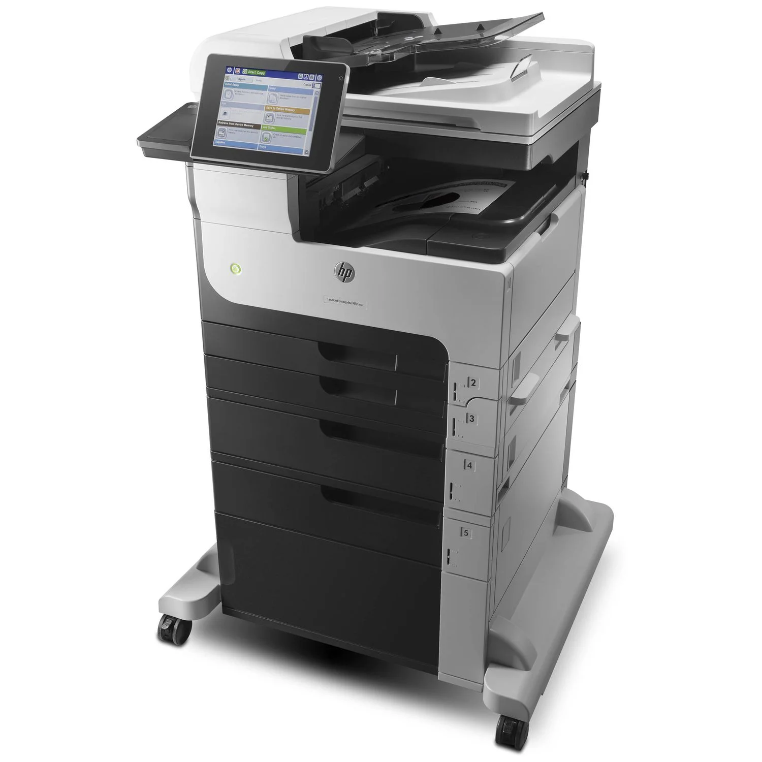 МФУ лазерное HP LaserJet Enterprise MFP M725f, лазерный принтер/сканер/копир/факс A3, 40ppm, 1200dpi, 1024Mb, 320Gb HDD, 5 trays 100+250+250+500+500,