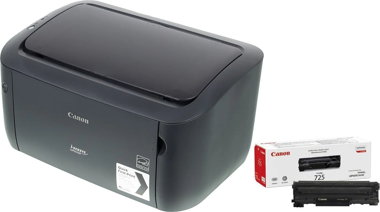 Принтер лазерный Canon i-Sensys LBP6030B (8468B006), A4, ч/б, печ. до 18 стр/мин., 600 x 600 dpi, USB