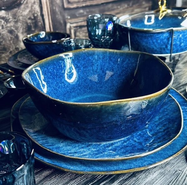 LENARDI AQUAMARINE Салатник 25х10см в под.уп.(х16)Фарфор
