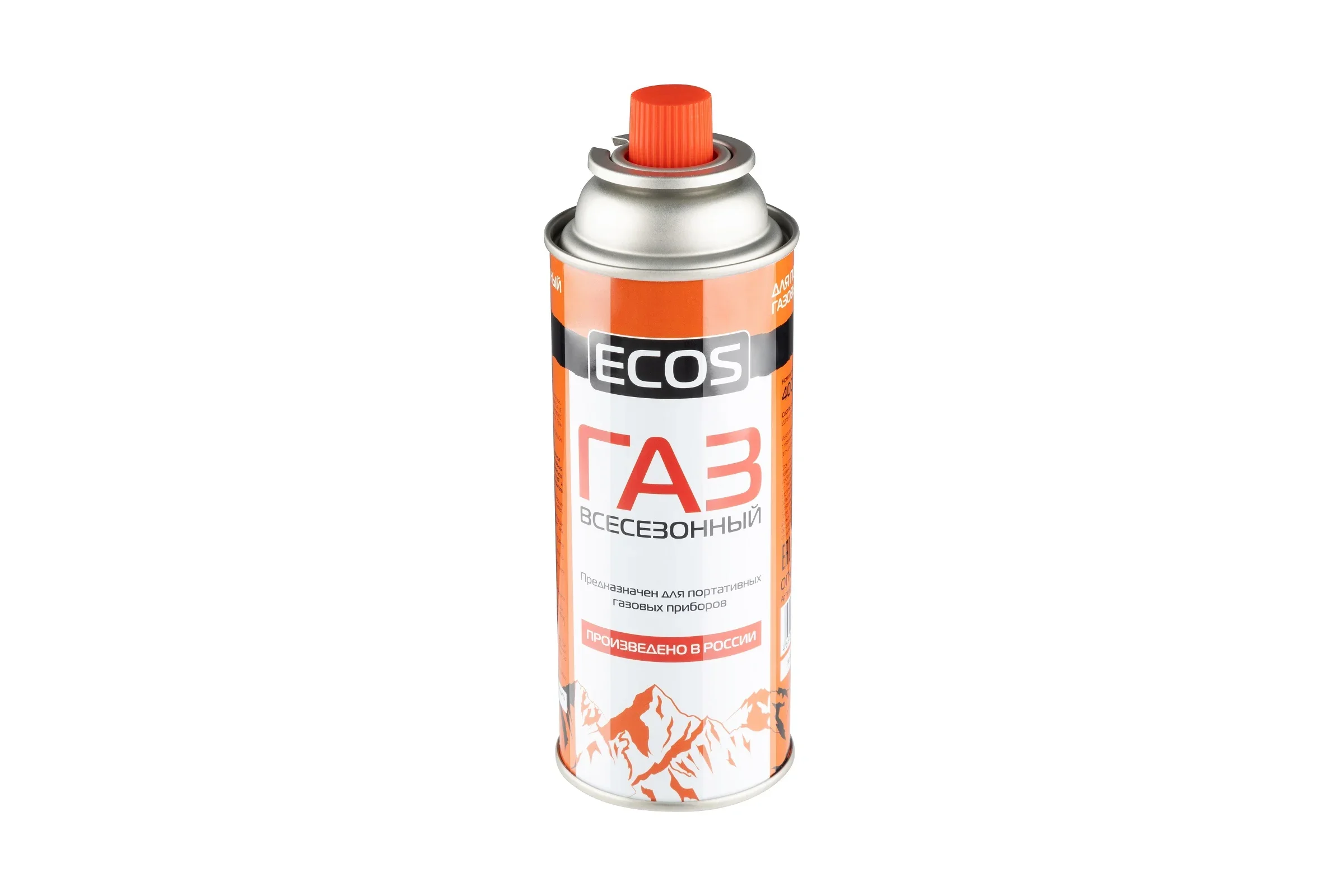 СКР Газ в баллоне для портативных приборов ECOS (цанговый, всесезонный, 400мл.)220 гр.от -10°С до +3