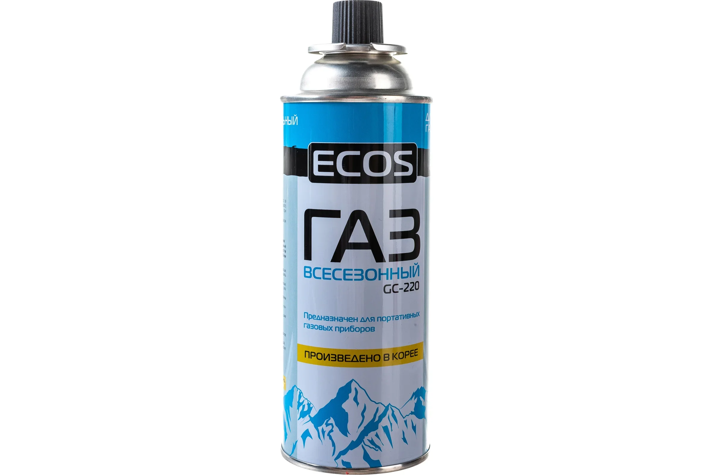 СКР Газ в баллоне для портативных приборов ECOS (цанговый, всесезонный, 400мл.)220 гр.от -10°С до +3