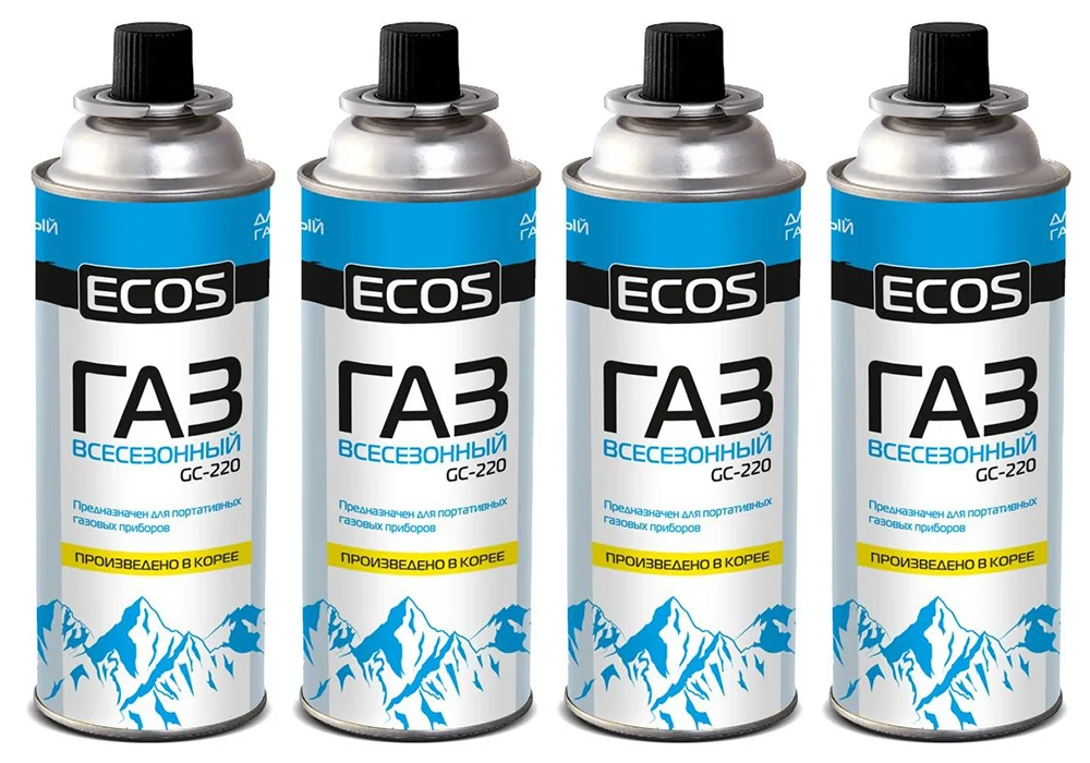 СКР Газ в балоне всесезонный ECOS в GC-220 (КОРЕЯ),от -15°С до +35°С.