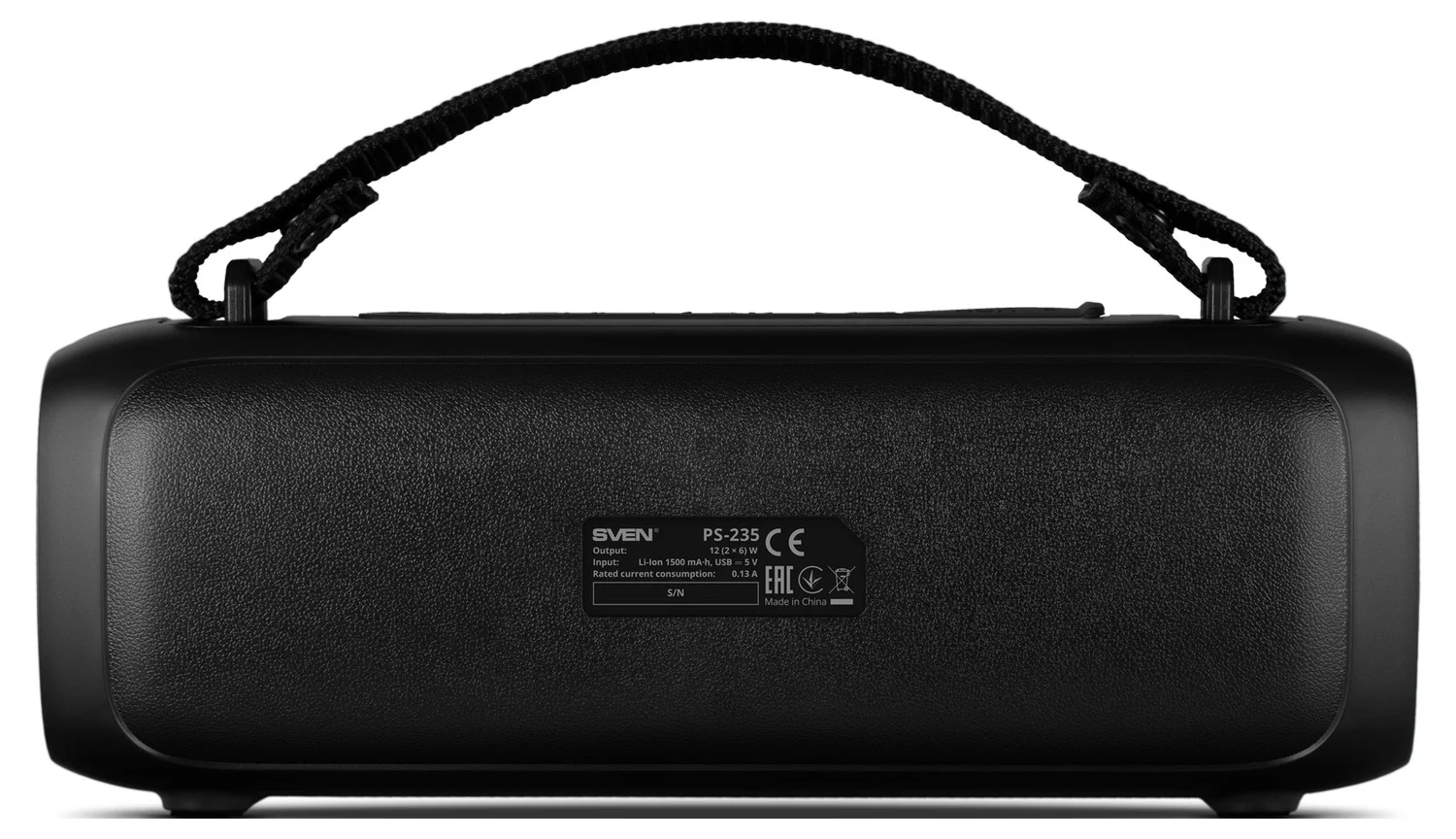 Портативная колонка SVEN PS-235 черный 12W 2.0 BT 3600mAh (SV-022075)