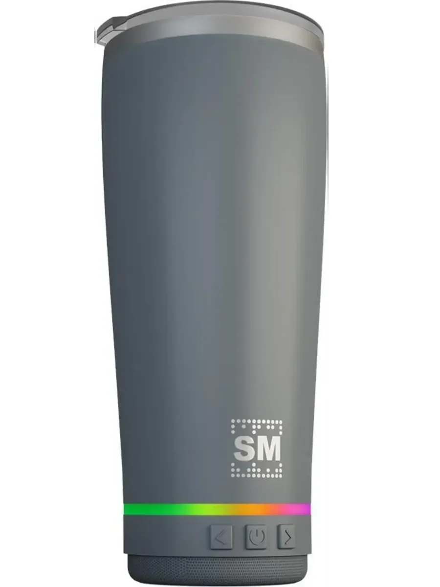 Термокружка с портативной колонкой SOUNDMAX SM-TC001(серый)