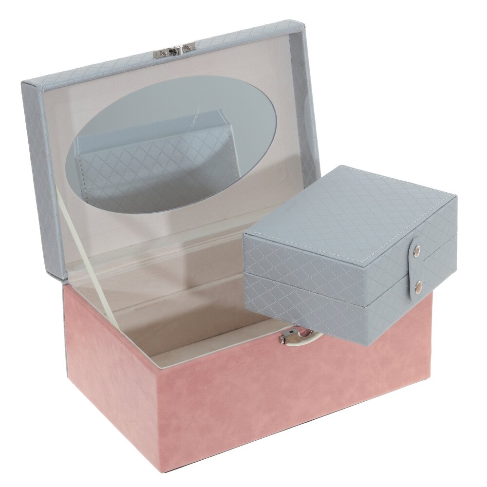 Шкатулка для украшений с дорожным футляром, L24 W15 H11,5 см