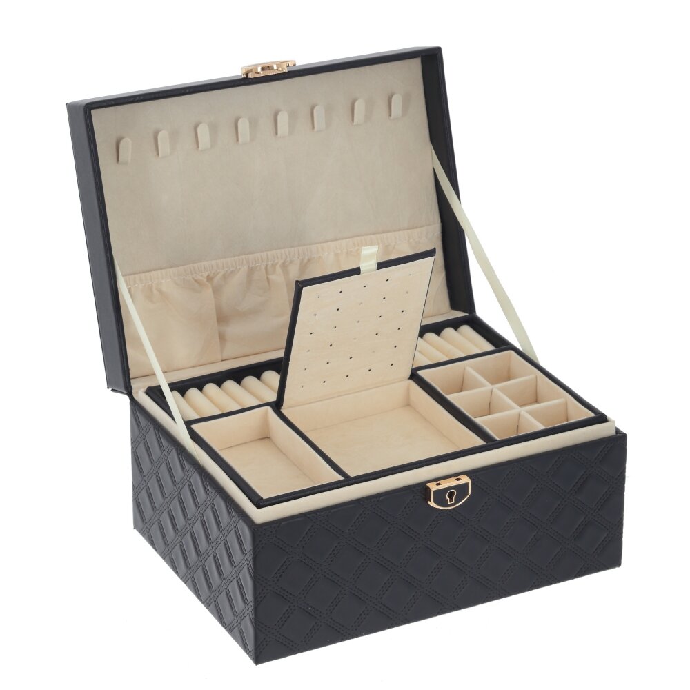 Шкатулка для украшений с дорожным футляром, L25 W18 H12,5 см