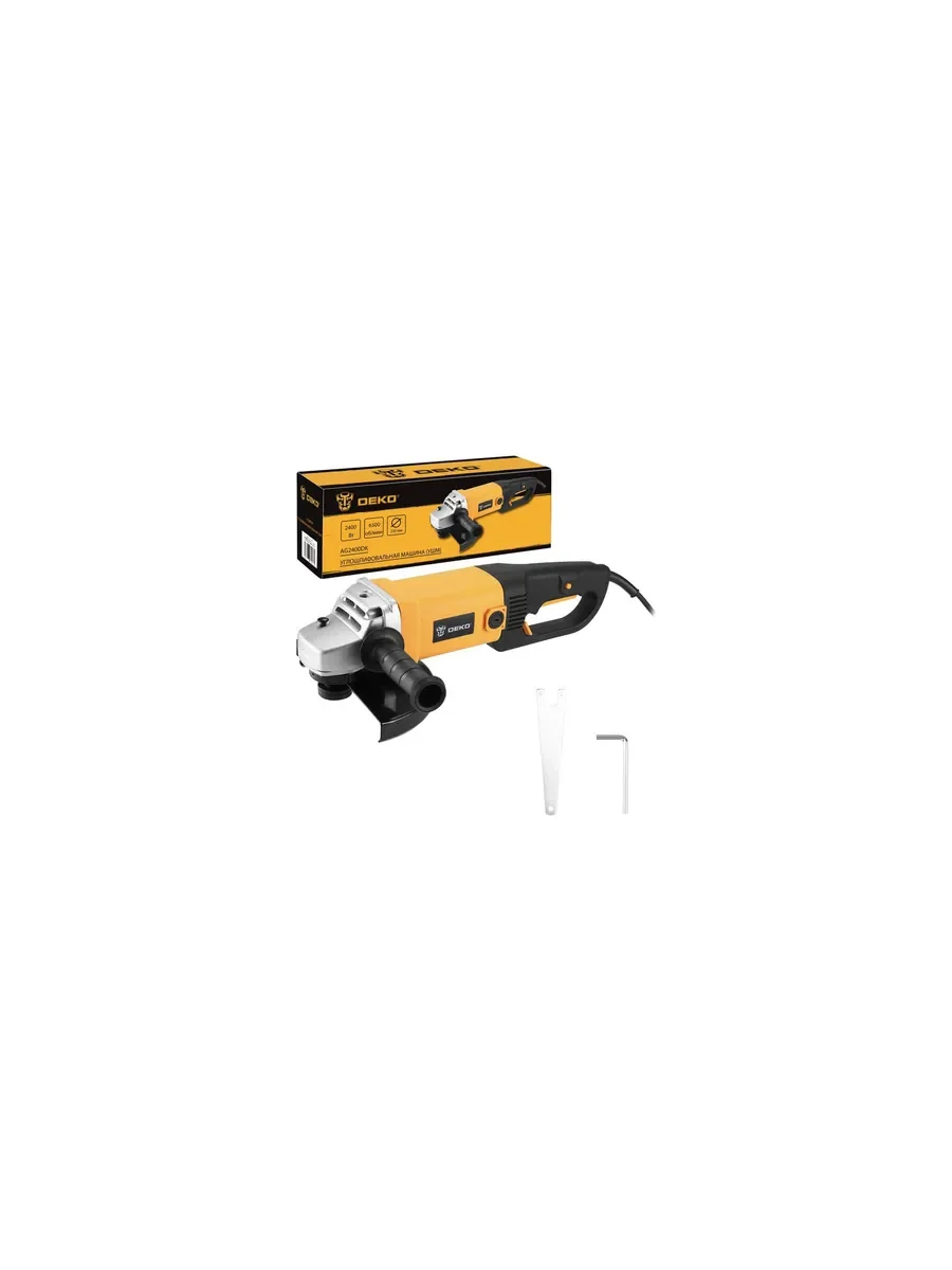 Угловая шлифовальная машина (болгарка) Deko AG2400DK, 230 мм, 2400 Вт (083-1030)