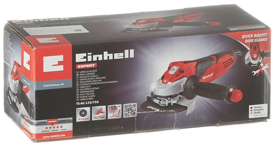 Угловая шлифовальная машина (болгарка) Einhell TE-AG 125/750, 750Вт 4430880