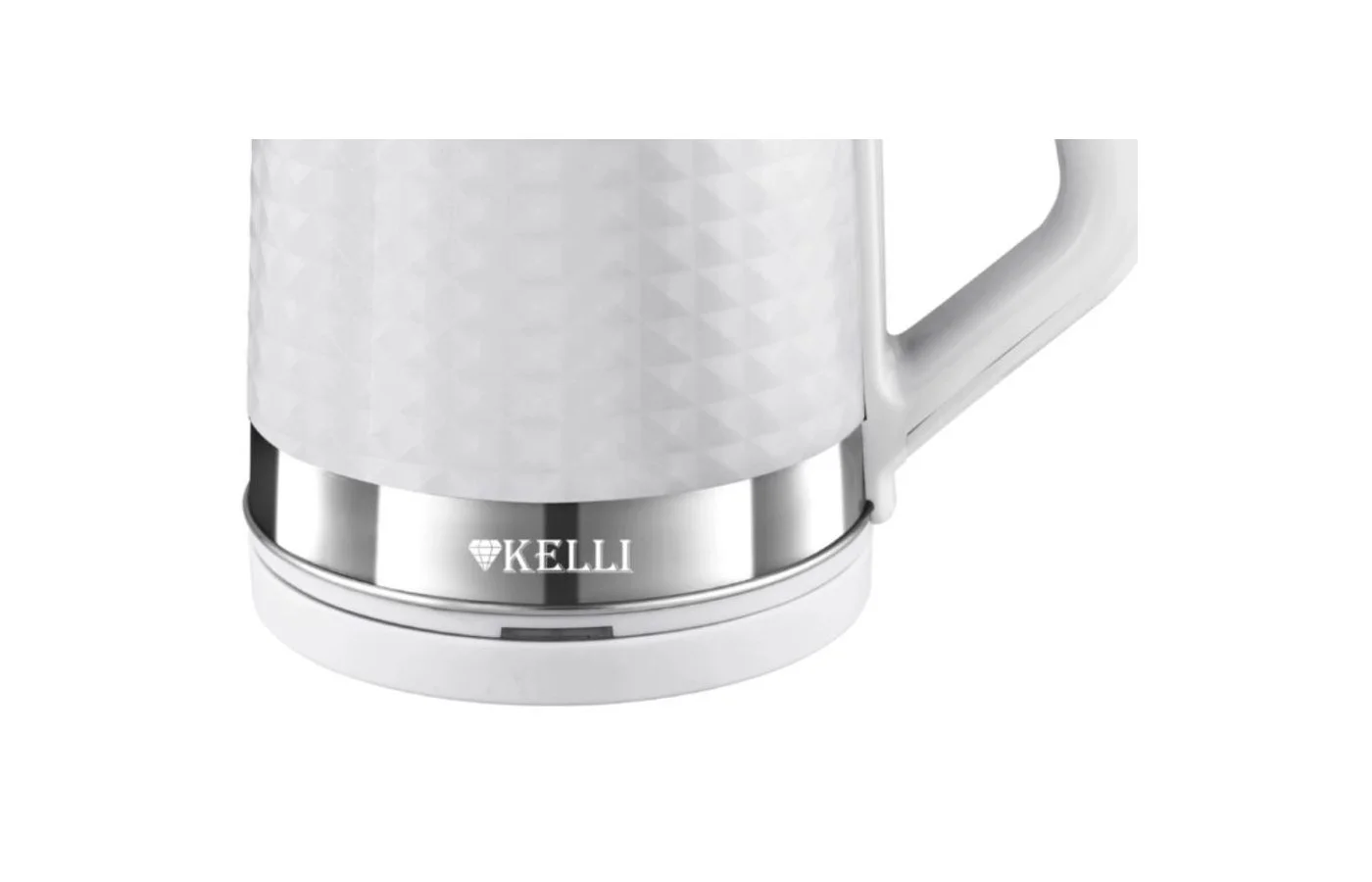 Чайник электрический Kelli KL-1372W 1.8 л, нержавейка+пластик, белый (12)