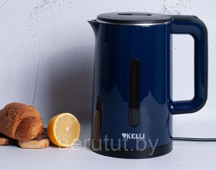 Чайник электрический Kelli KL-1375 1,8л. пластик, синий
