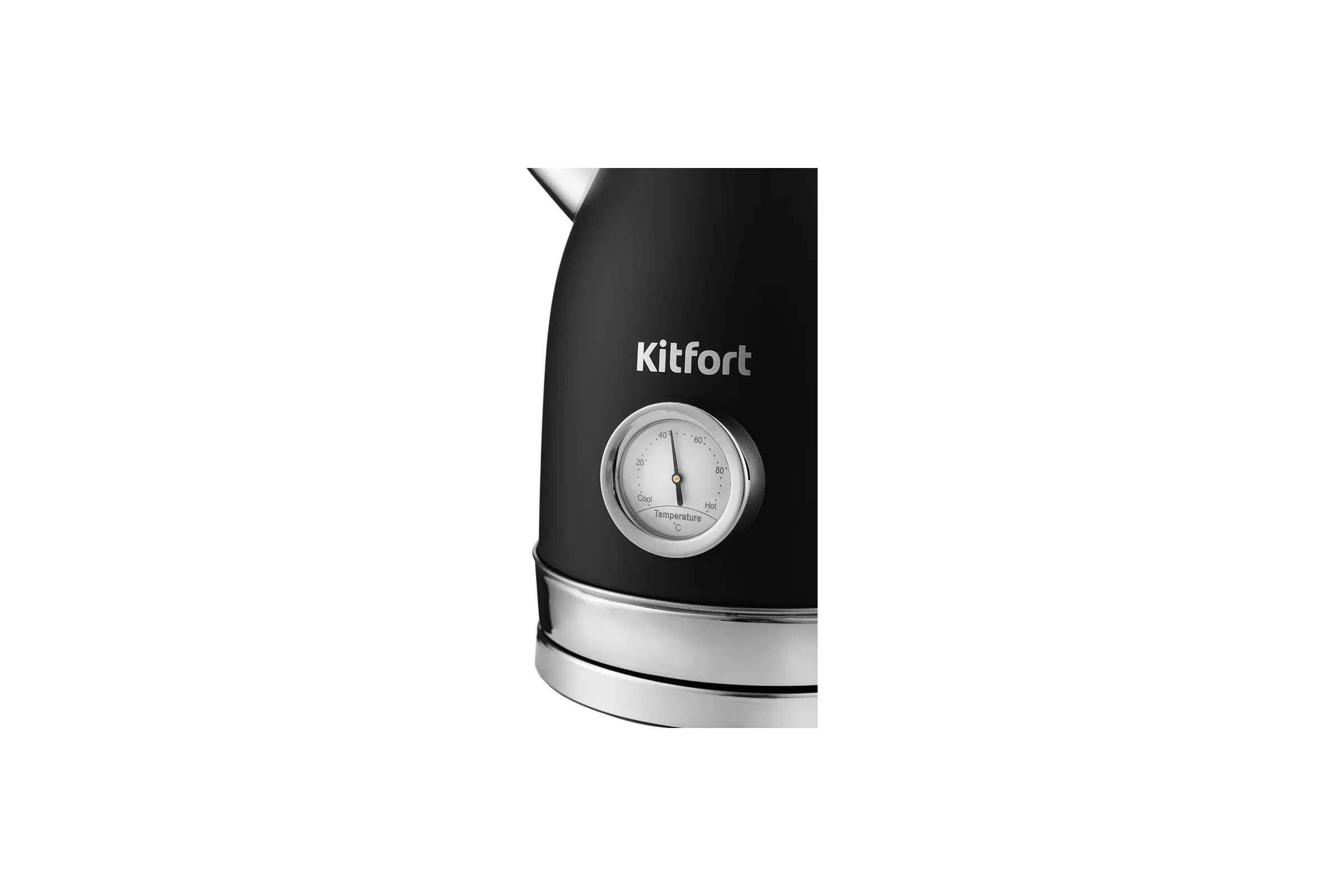 Чайник электрический Kitfort КТ-6102-1 черный с серебром