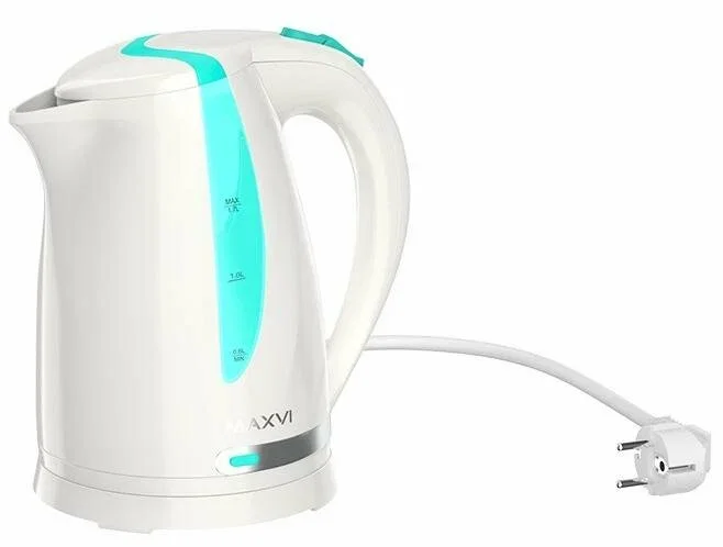 Чайник электрический Maxvi KE1701P белый/зеленый