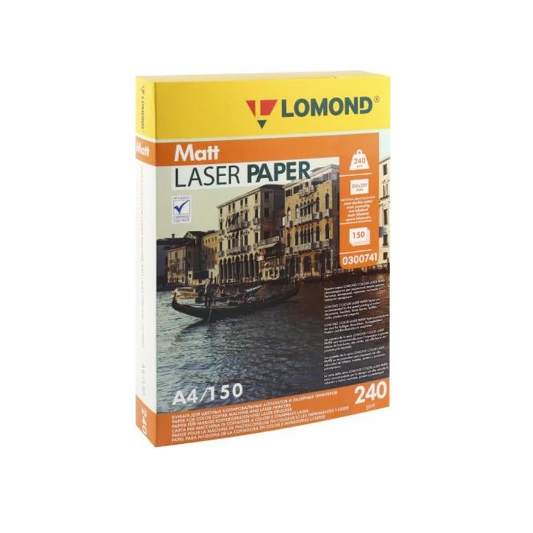 Фотобумага LOMOND Двухсторонняя Матовая, для лазерной печати, 240 г/м2, A4/150л.