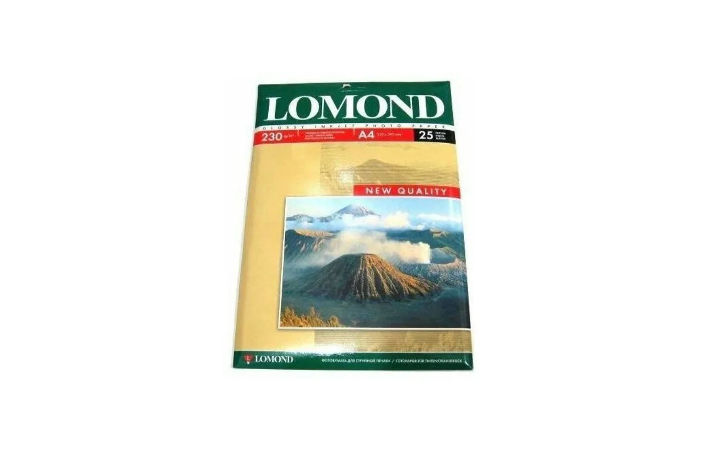 Фотобумага LOMOND Односторонняя Глянцевая, 230г/м2, A4 (21X29,7см) 25л. для струйной печати.