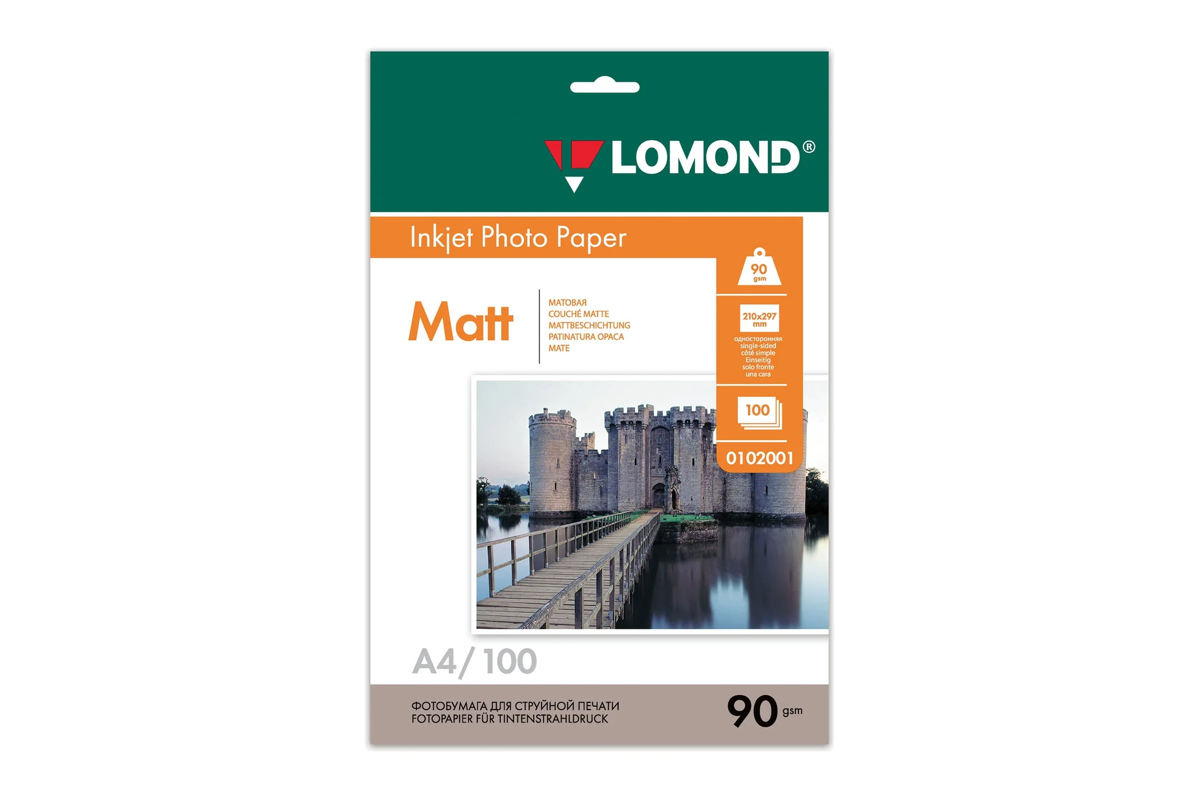 Фотобумага LOMOND Односторонняя Матовая  A4/90/100л.