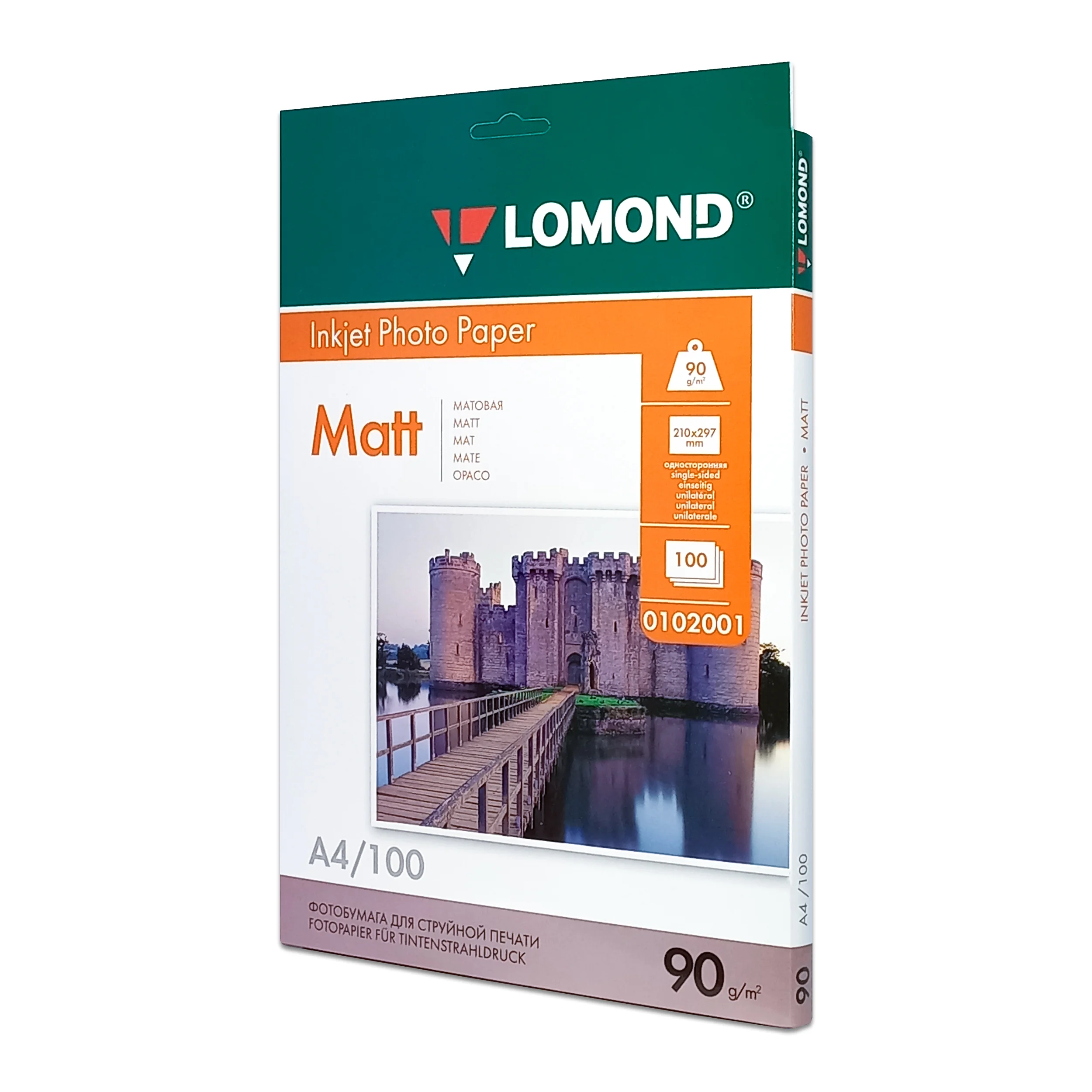 Фотобумага LOMOND Односторонняя Матовая, 90г/м2, A4 (21X29,7см)/25л. для струйной печати.