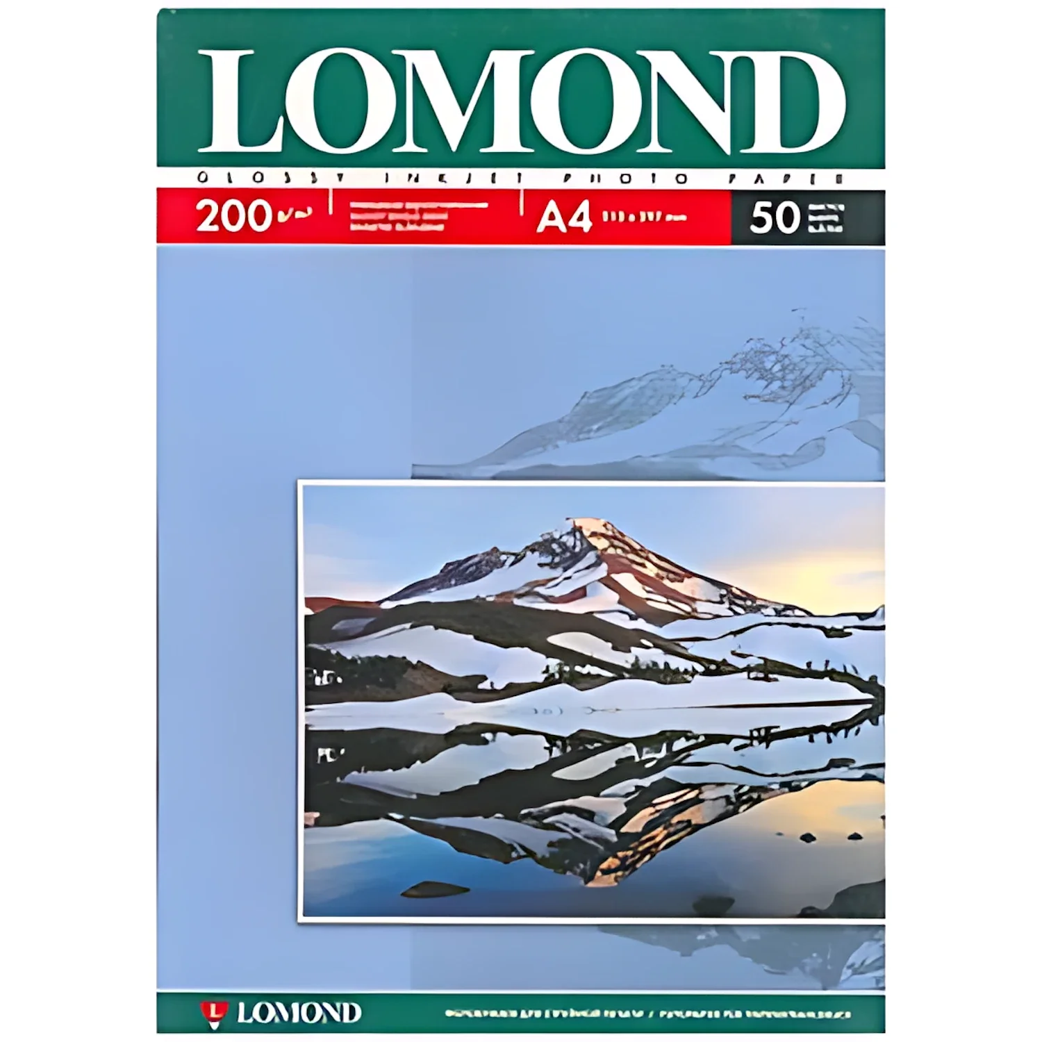 Фотобумага LOMOND Одностороняя Глянцевая, 200г/м2, A4 (21X29,7см)/50л. для струйной печати.