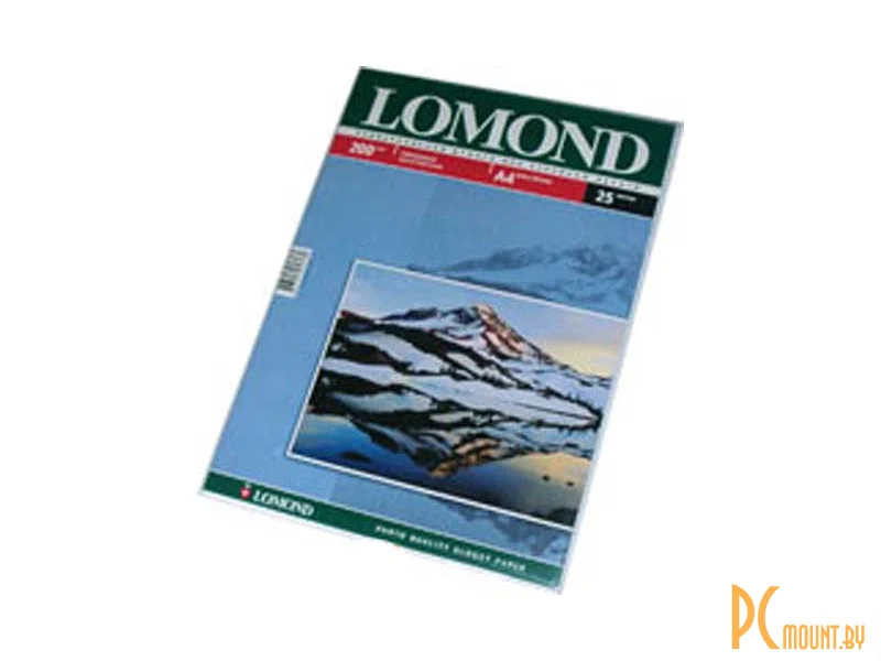Фотобумага LOMOND Одностороняя Глянцевая, 200г/м2,A4 (21X29,7см)/25л. для струйной печати