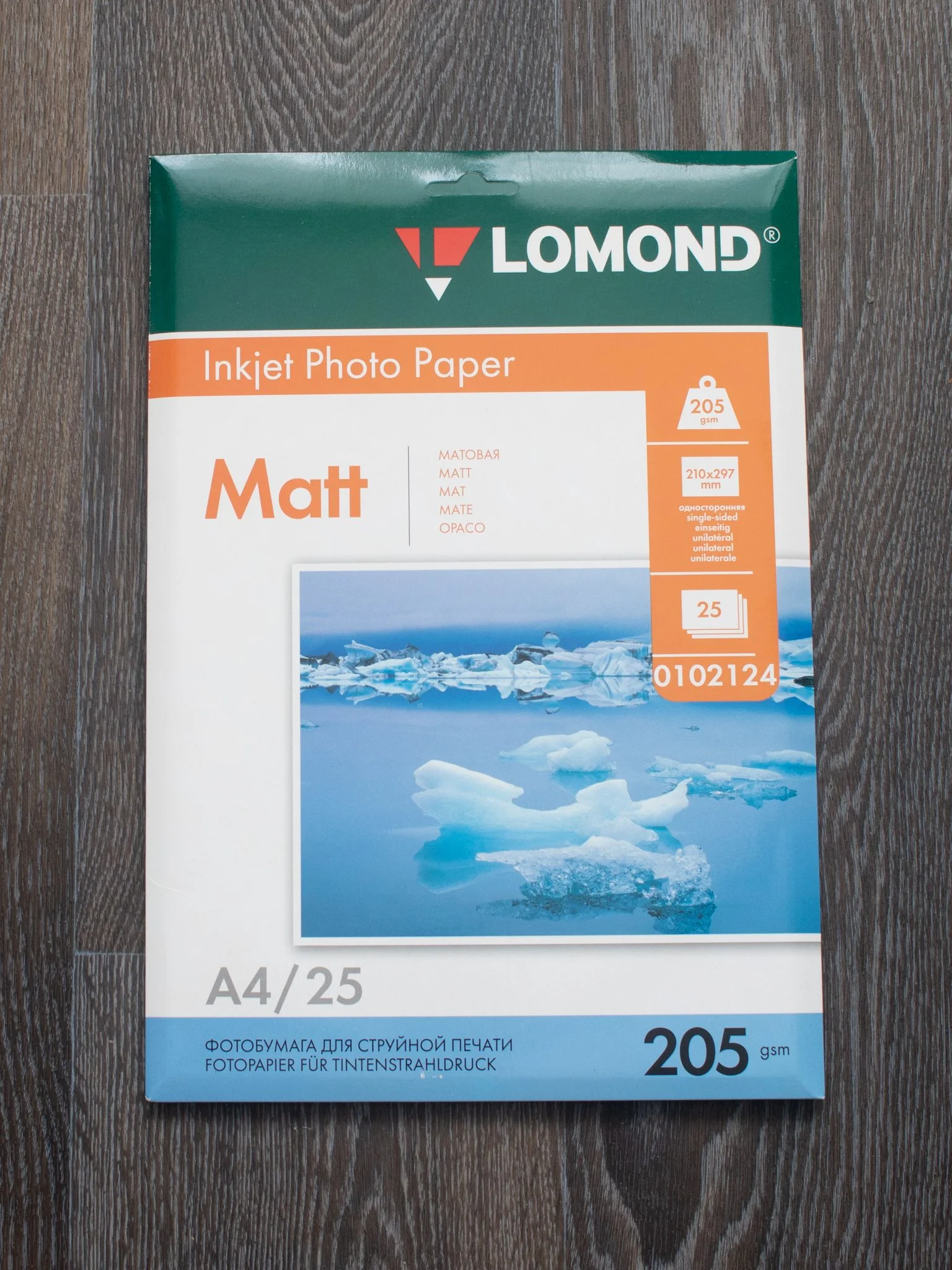 Фотобумага LOMOND Одностороняя Матовая, 205г/м2, A4(21x29см)/25л.