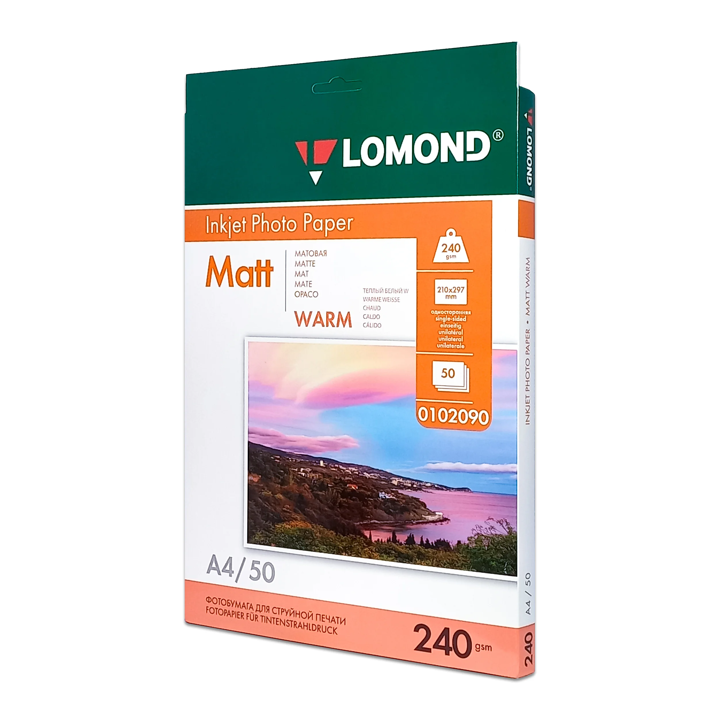 Холст LOMOND полиэстеровый под водные чернила, 240 г/м2, A4