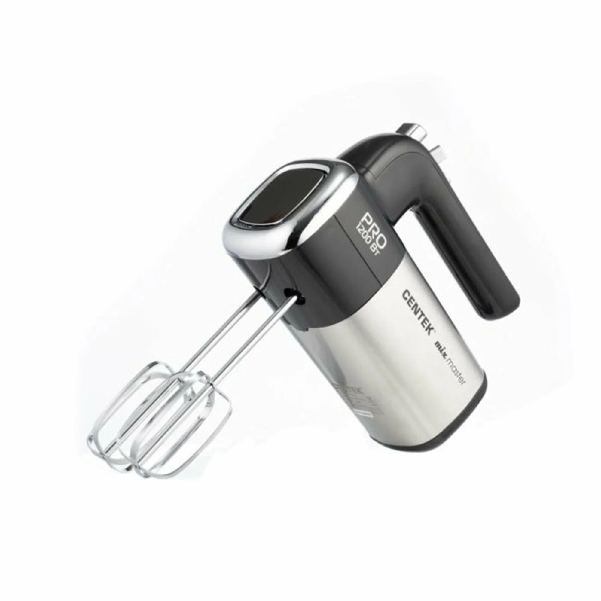 Миксер Centek CT-1120 черный/сталь 1200 Вт,, 5 скоростей+турбо, взбивание/замешивание