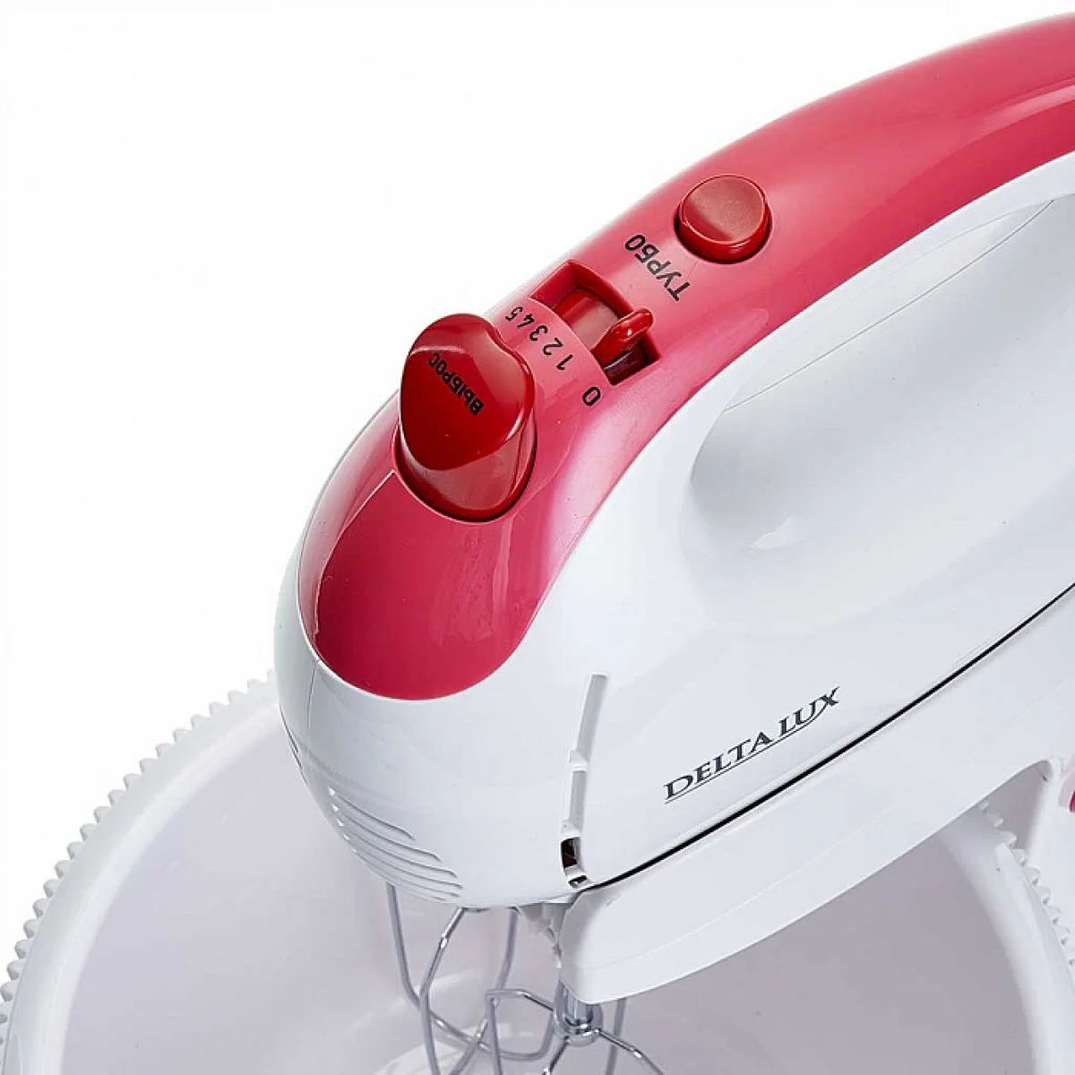 Миксер Delta LUX DL-5071C белый/розовым