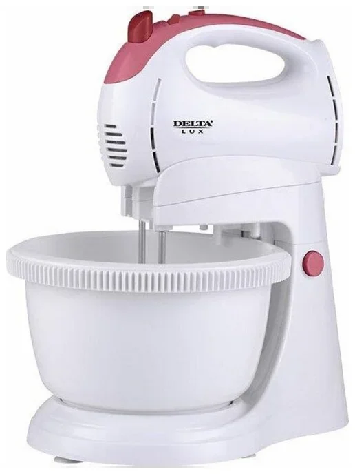 Миксер Delta LUX DL-5071C белый/розовым