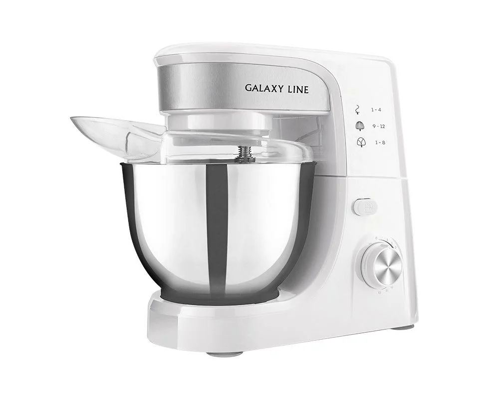 Миксер Galaxy Line GL 2231, белый, планетарный, 700 Вт, 12 скоростей