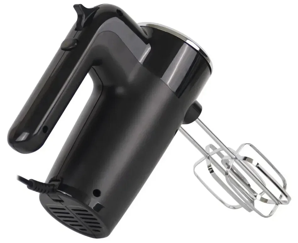 Миксер Willmark WHM-7003 (500Вт, 6 скоростей, насадки для взбивания/для теста, черный)