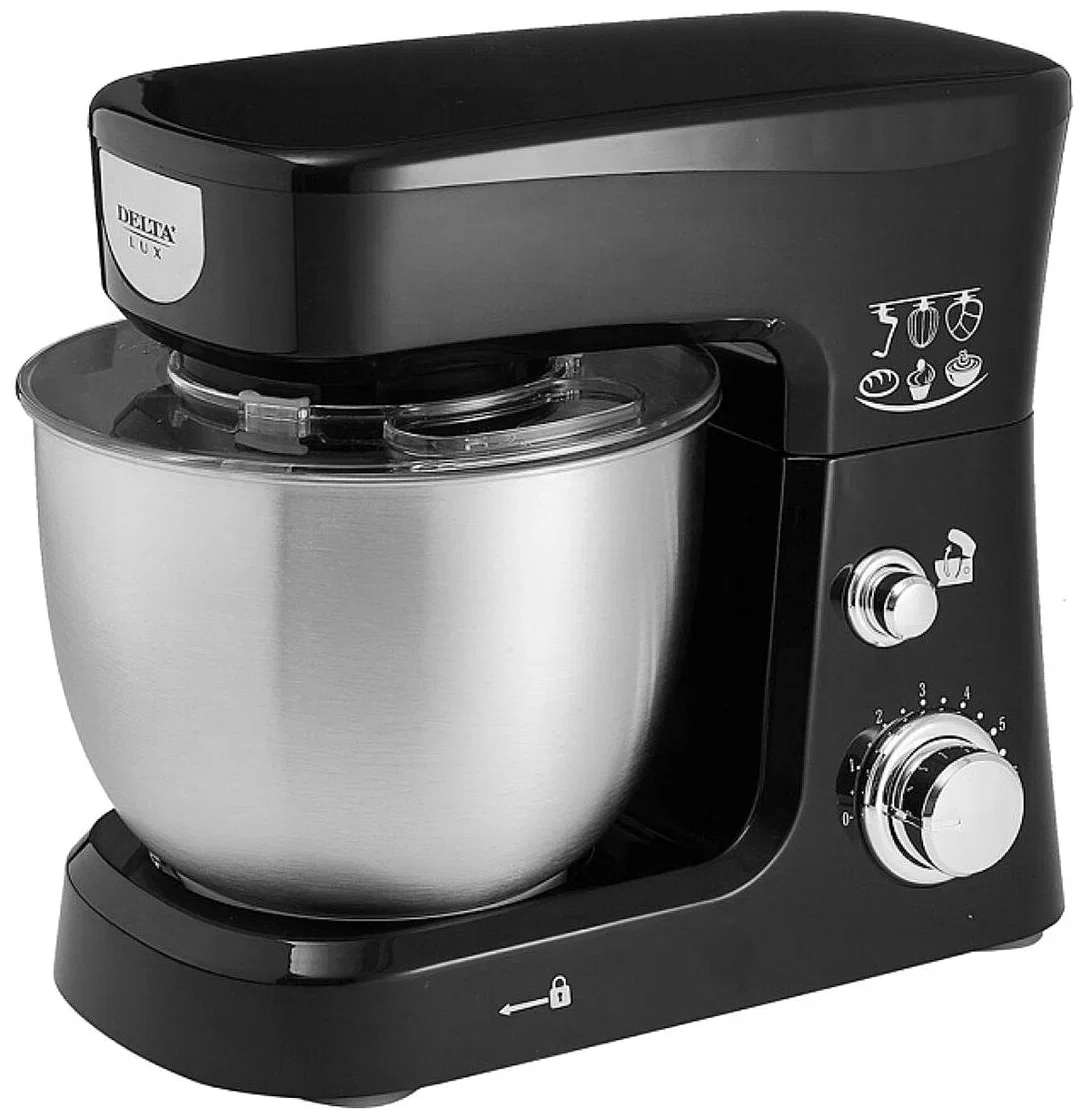 Миксер планетарный Delta LUX DE-7900Р черный : 1000 Вт,чаша из нерж.стали-3,5л (2)