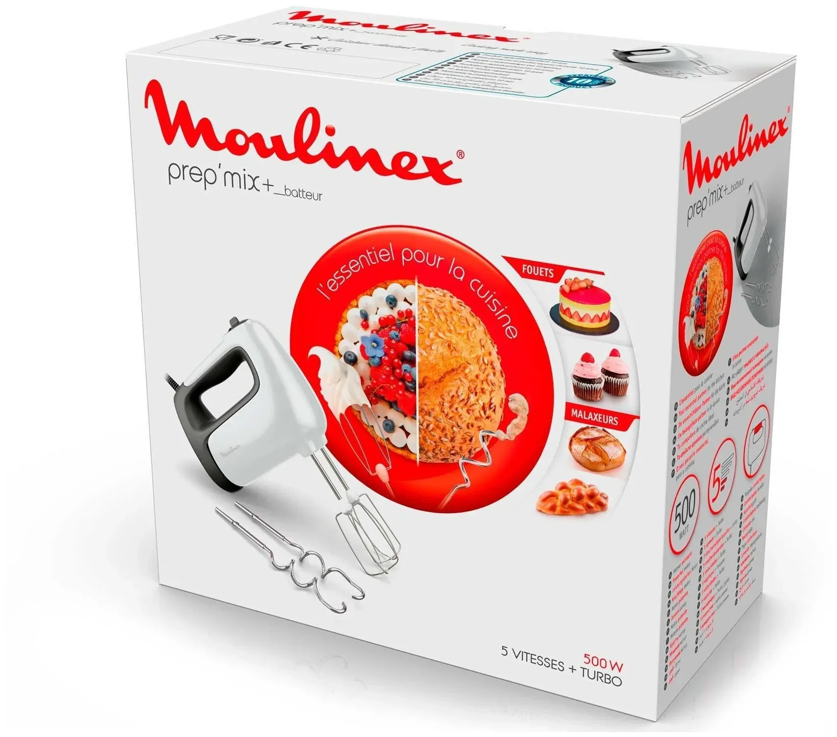 Миксер Moulinex HM460110 500Вт, 5 скоростей