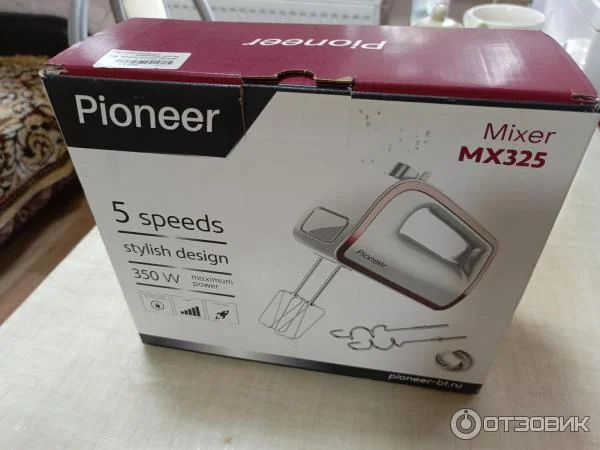 Миксер Pioneer MX325 350Вт, 5 скоростей