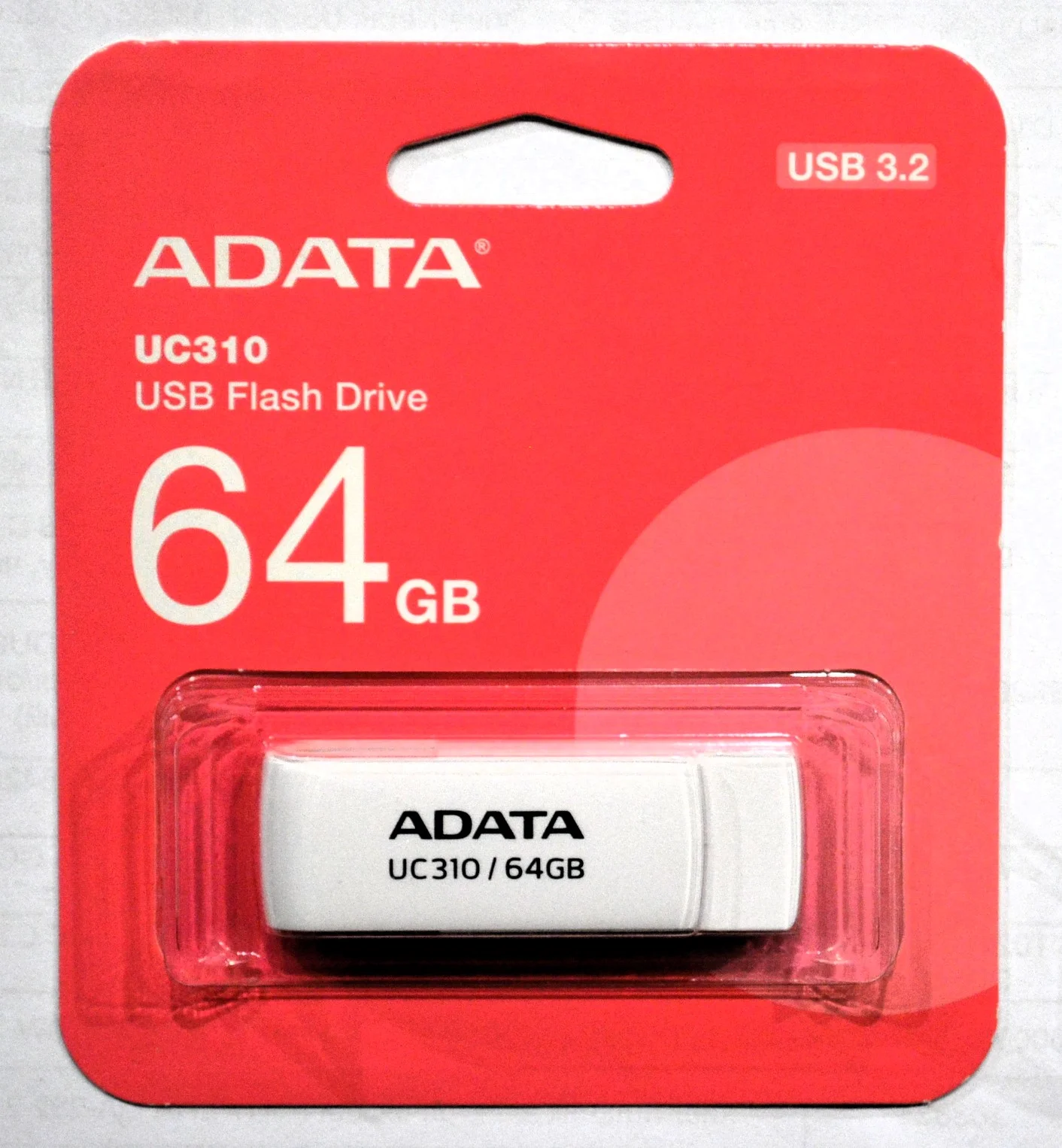 Флеш накопитель 64GB A-DATA UC310, USB 3.2, белый